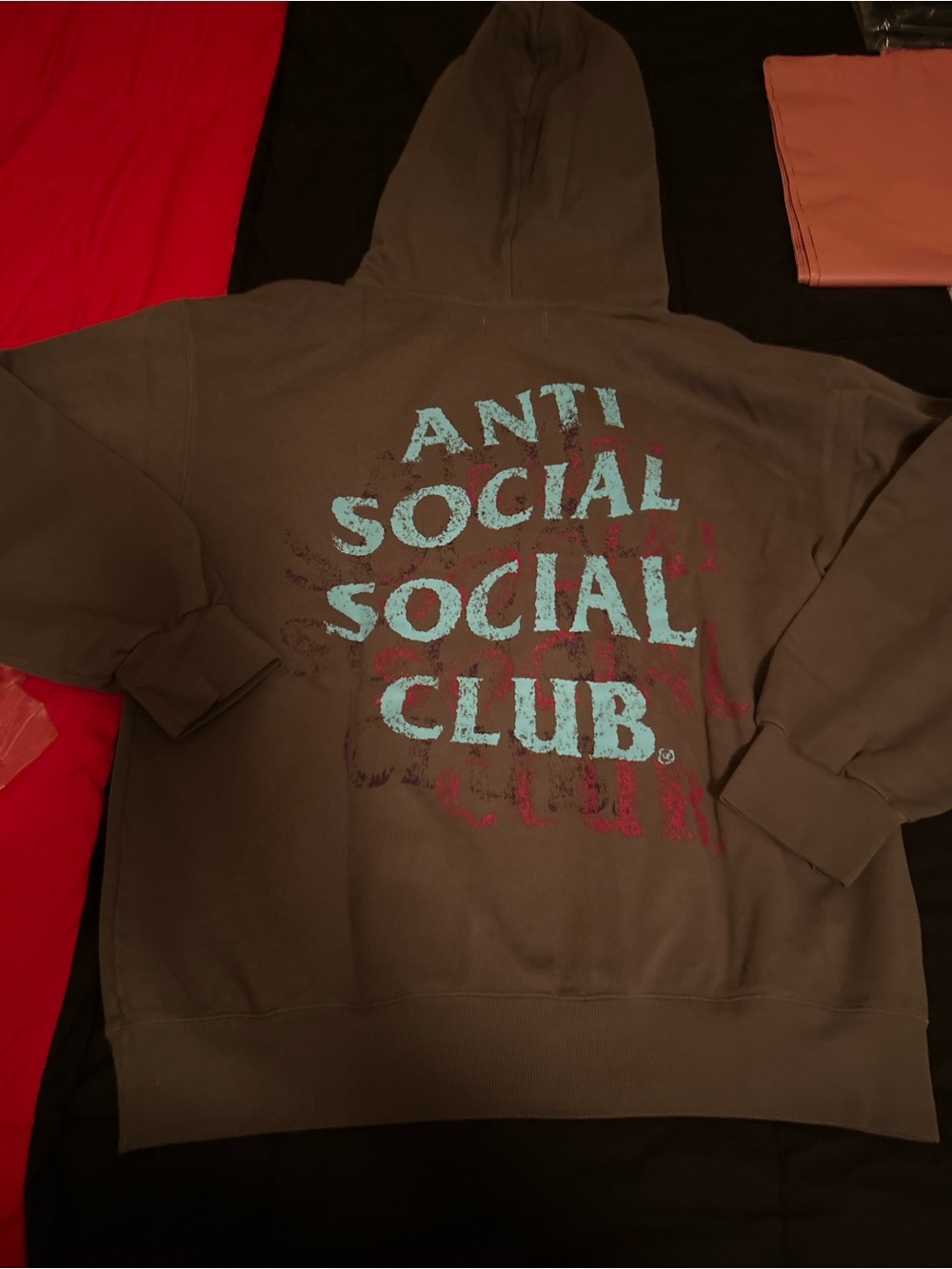 New: XL Anti Social Social Club Men's Hoodie - Distressed Grey